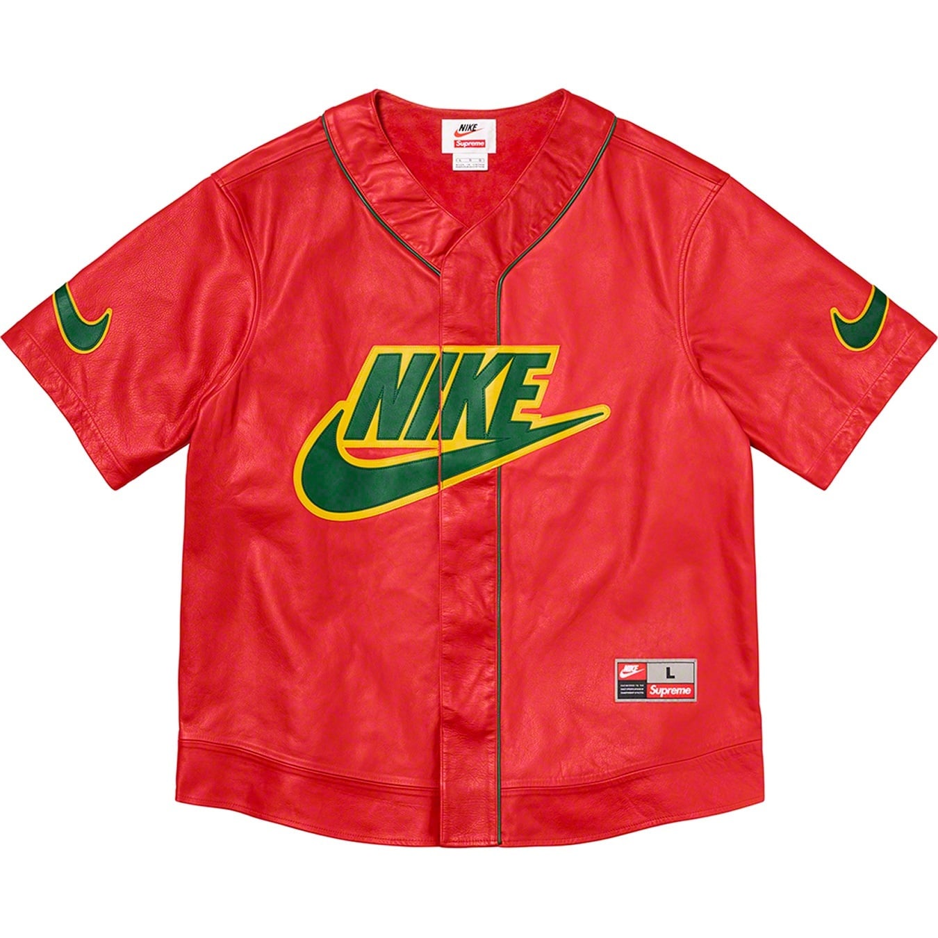 Supreme®/Nike® Leather Baseball Jersey view 4